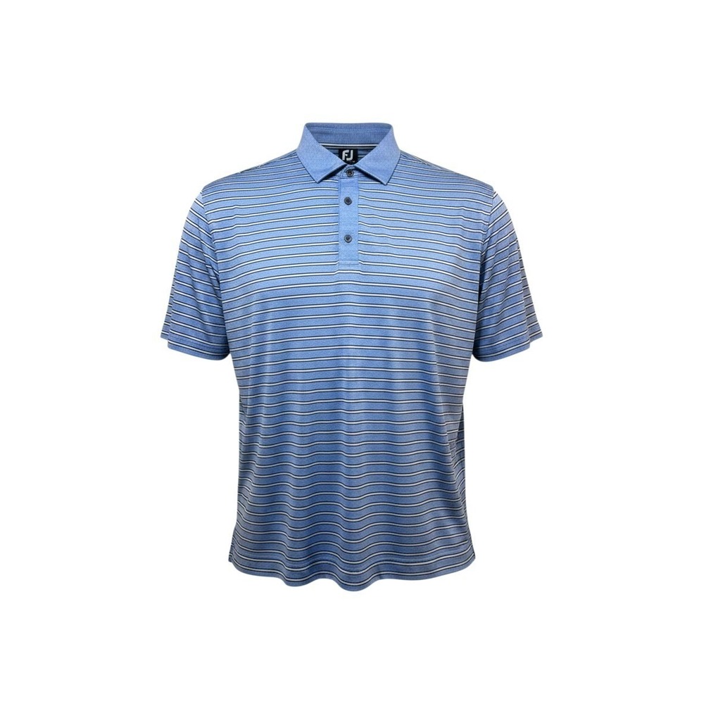 FootJoy Golf Polo 2XL Blue Striped Short Sleeve Performance Stretch Shirt